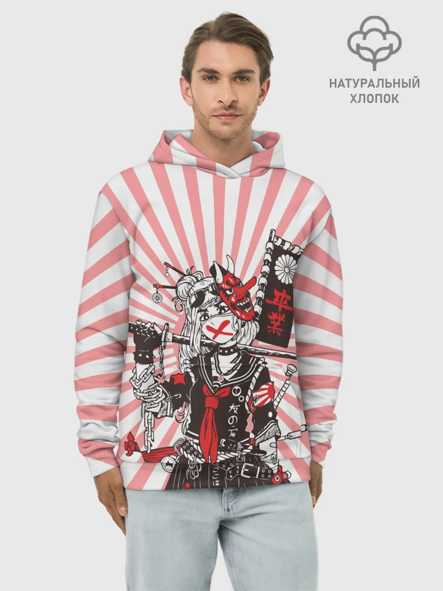 Худи мужской база хлопок / Убийца розового солнца