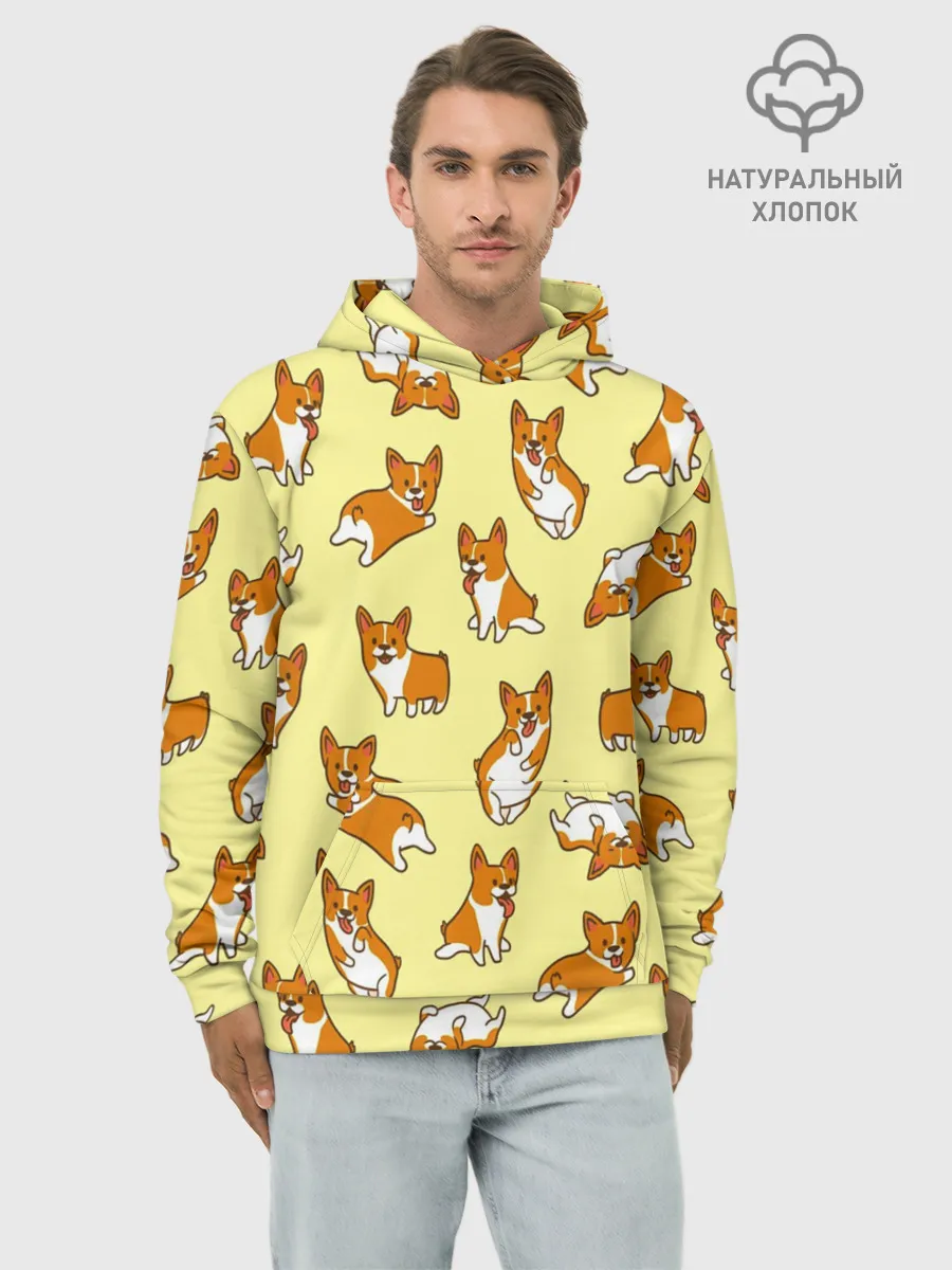 Худи мужской база хлопок / Корги