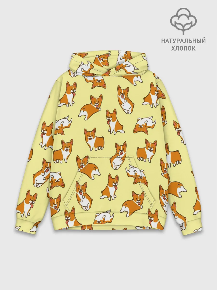 Худи мужской база хлопок / Корги
