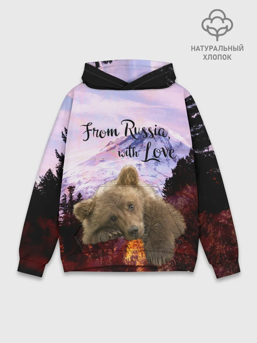Худи мужской база хлопок / Из России с любовью