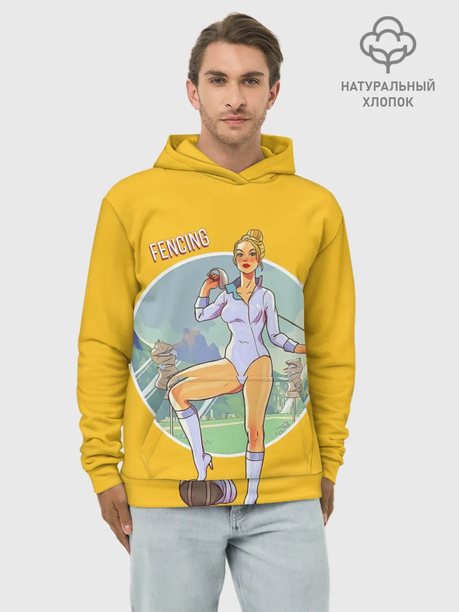 Худи мужской база хлопок / Фехтование