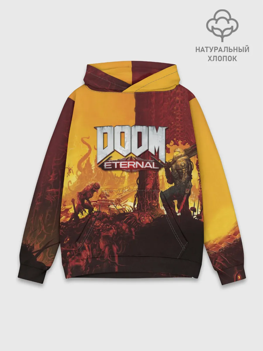 Худи мужской база хлопок / DOOM eternal 2020