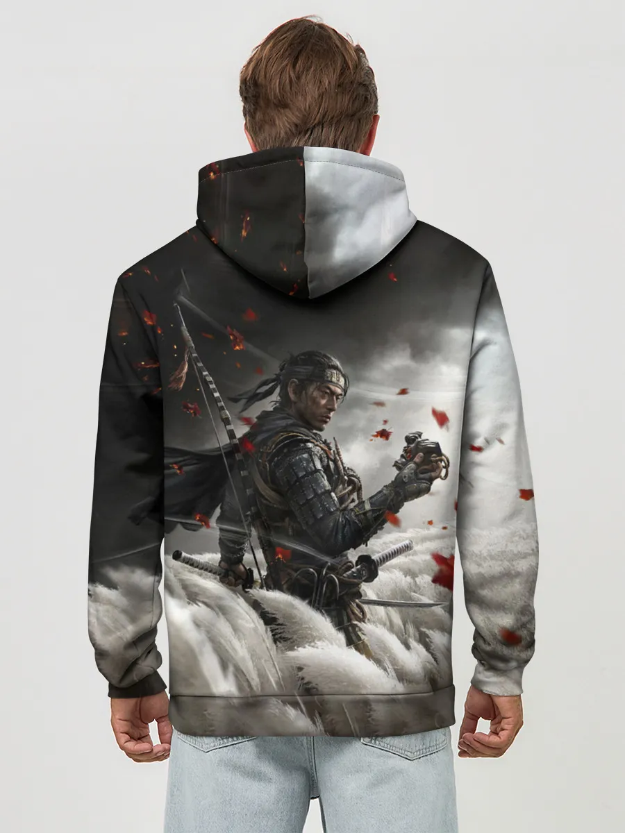 Худи мужской база хлопок / Ghost of Tsushima