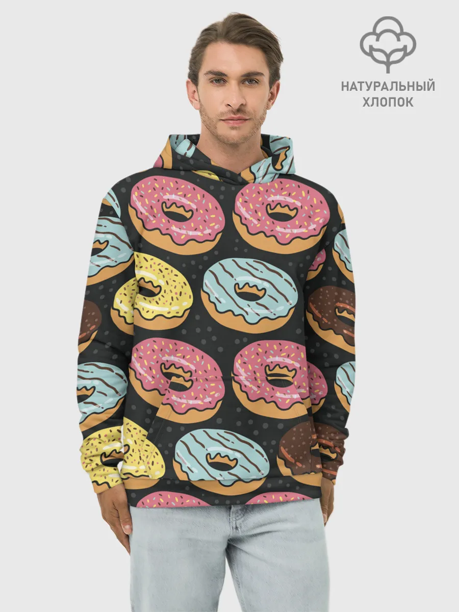 Худи мужской база хлопок / Сладкоежка