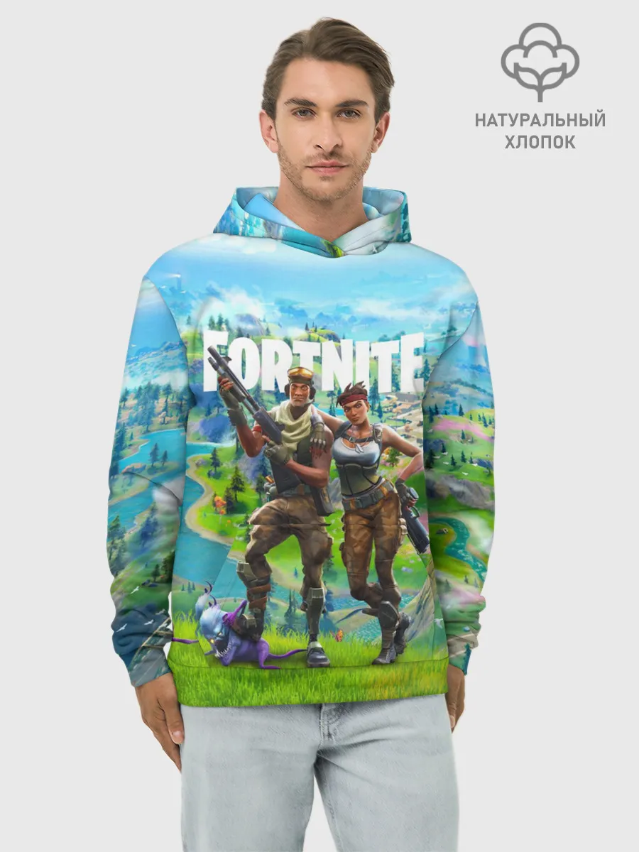 Худи мужской база хлопок / Fortnite