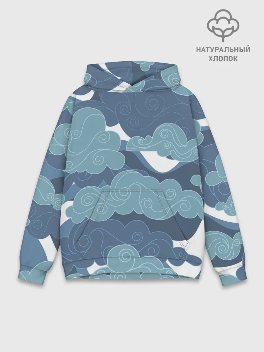 Худи мужской база хлопок / Небо над Китаем