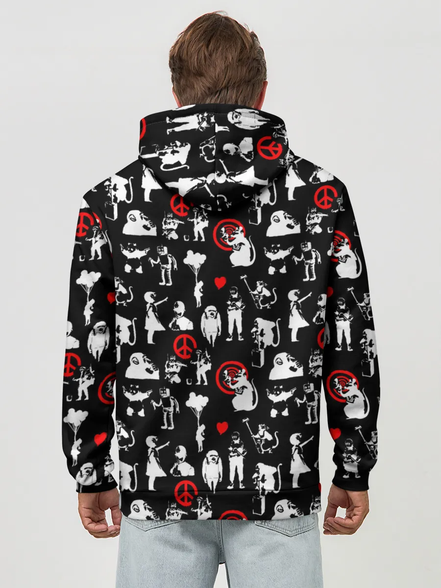 Худи мужской база хлопок / Banksy