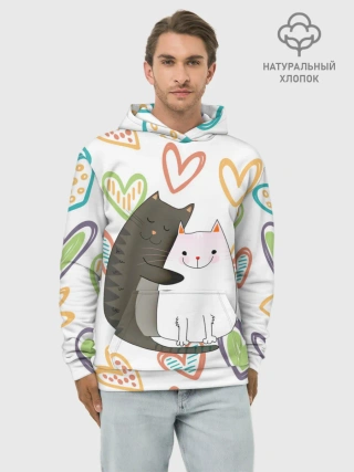 Худи мужской база хлопок / Сладкая парочка