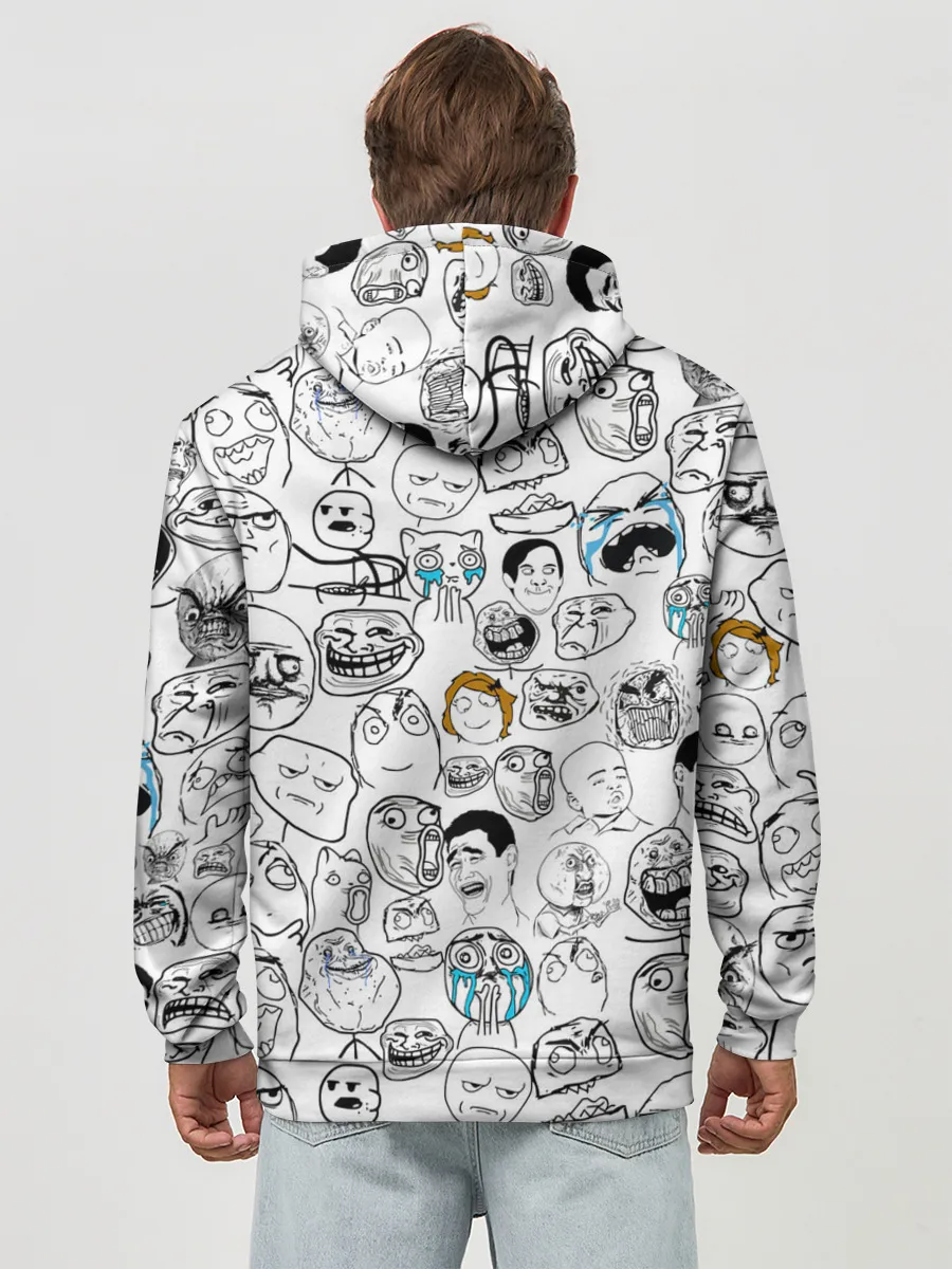 Худи мужской база хлопок / МЕМЫ