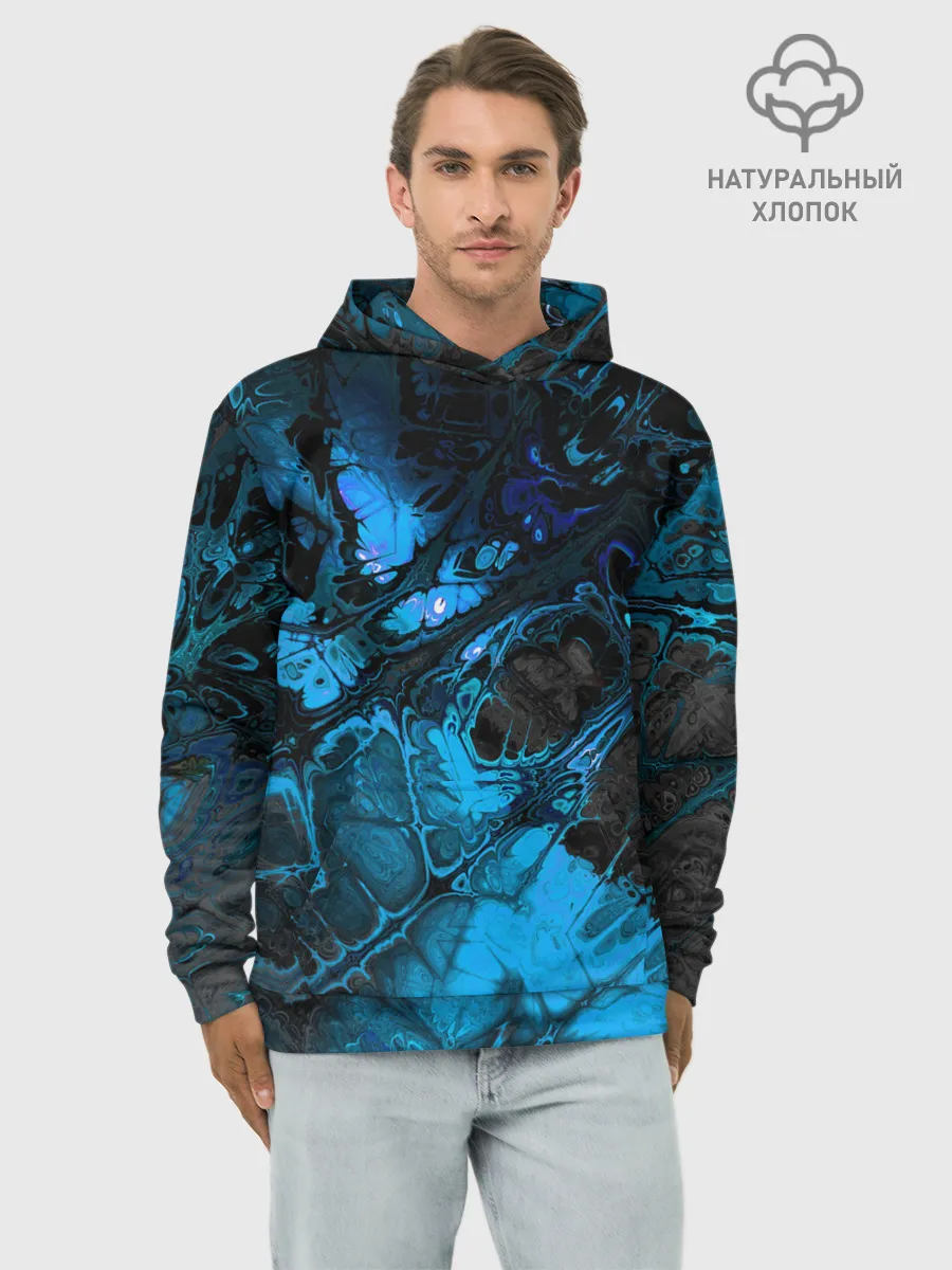 Худи мужской база хлопок / Nu abstracts art