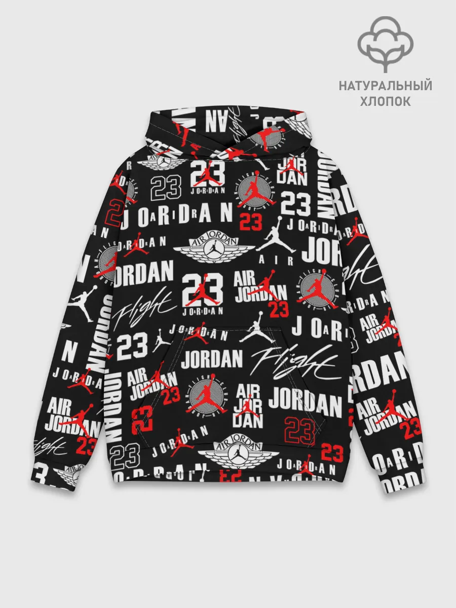 Худи мужской база хлопок / MICHAEL JORDAN LOGOBOMBING