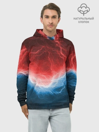Худи мужской база хлопок / Огонь и лёд
