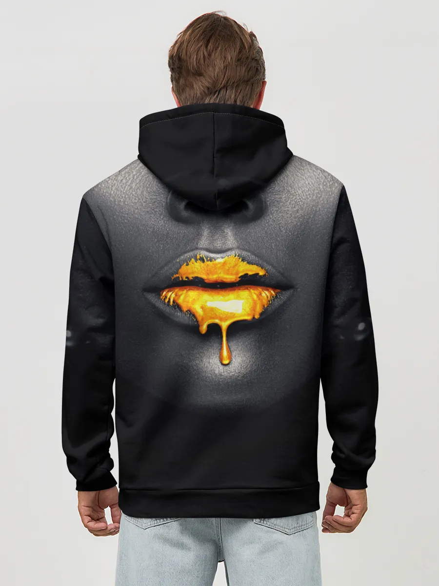 Худи мужской база хлопок / Мода: Губы