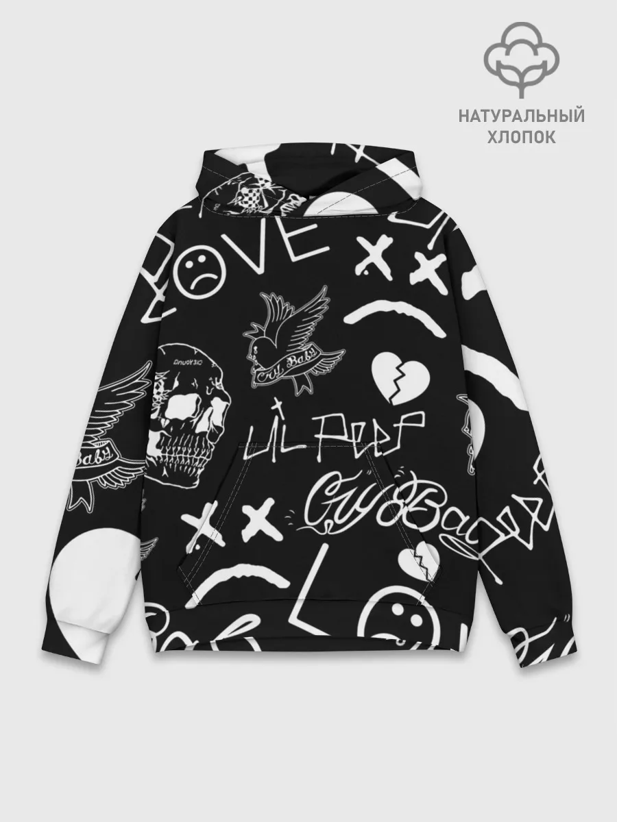 Худи мужской база хлопок / Lil Peep
