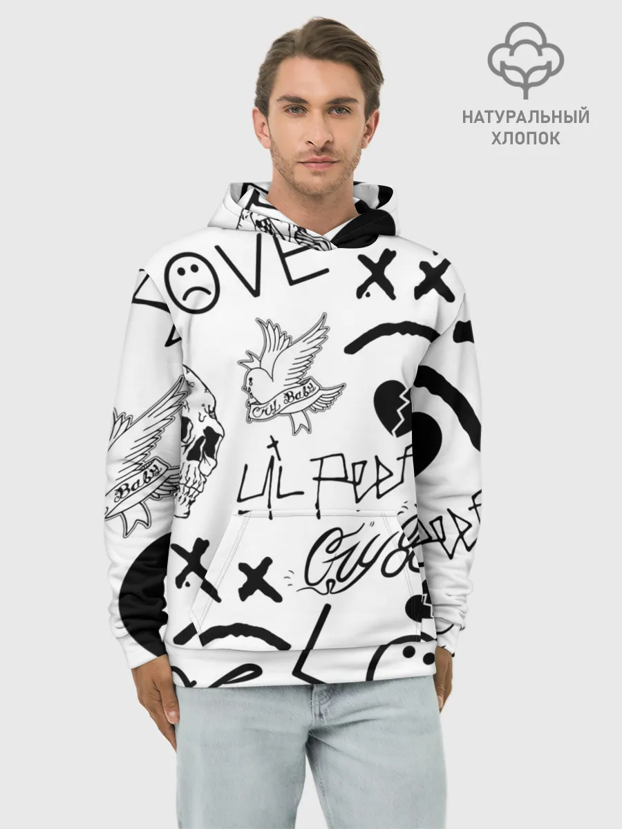 Худи мужской база хлопок / Lil Peep