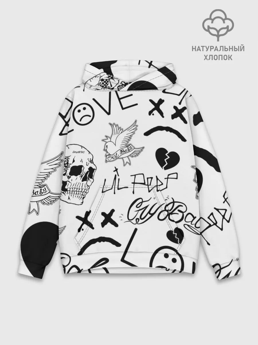 Худи мужской база хлопок / Lil Peep