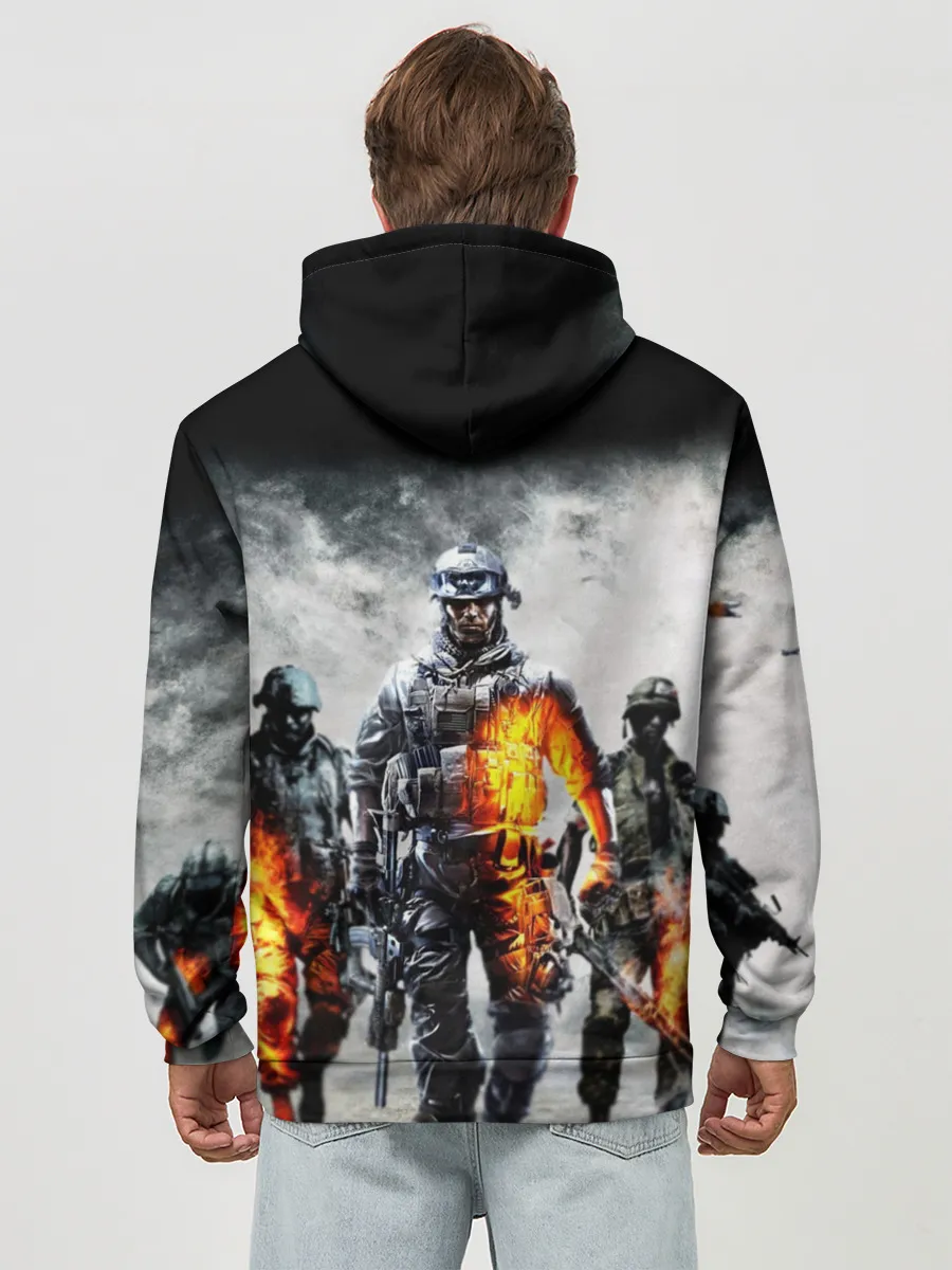 Худи мужской база хлопок / Battlefield | Батлфилд