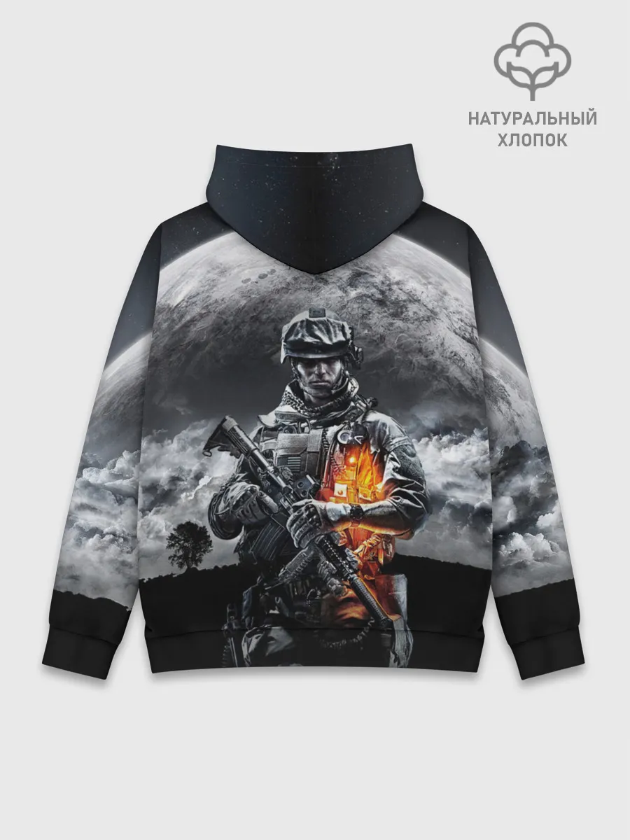 Худи мужской база хлопок / Battlefield
