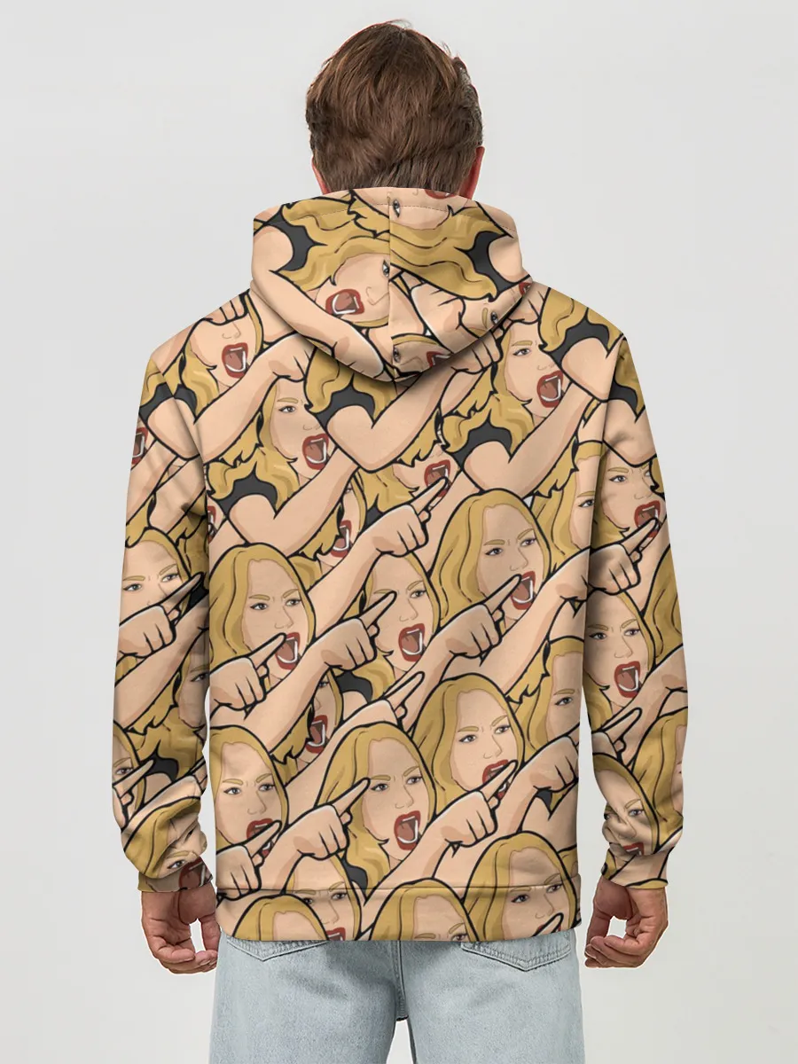 Худи мужской база хлопок / Many women yelling at Cat meme