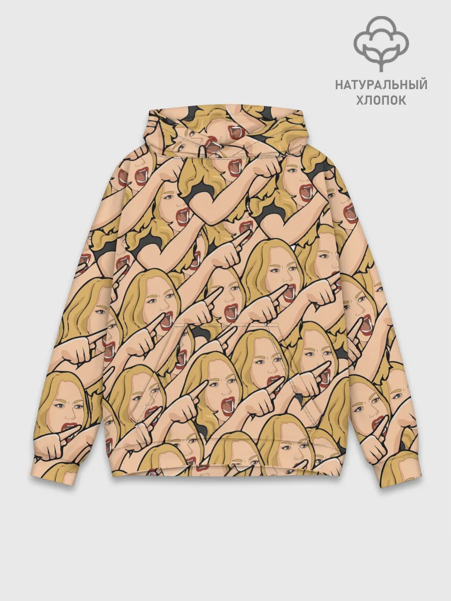 Худи мужской база хлопок / Many women yelling at Cat meme