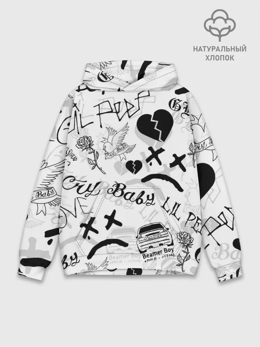 Худи мужской база хлопок / LIL PEEP