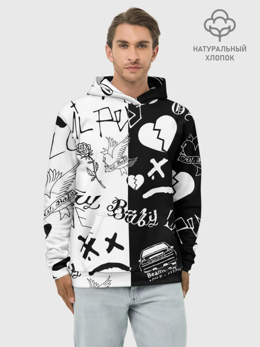 Худи мужской база хлопок / LIL PEEP