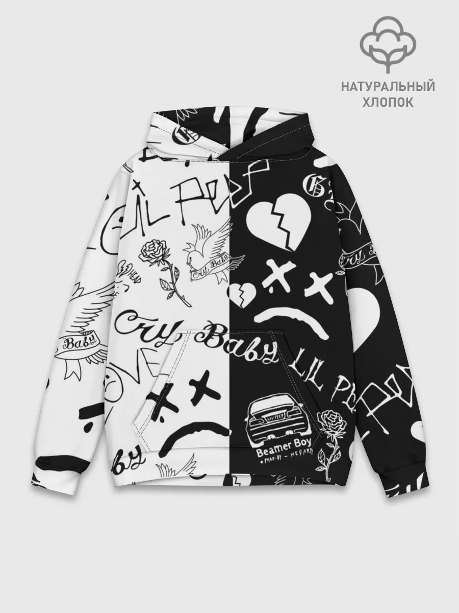 Худи мужской база хлопок / LIL PEEP
