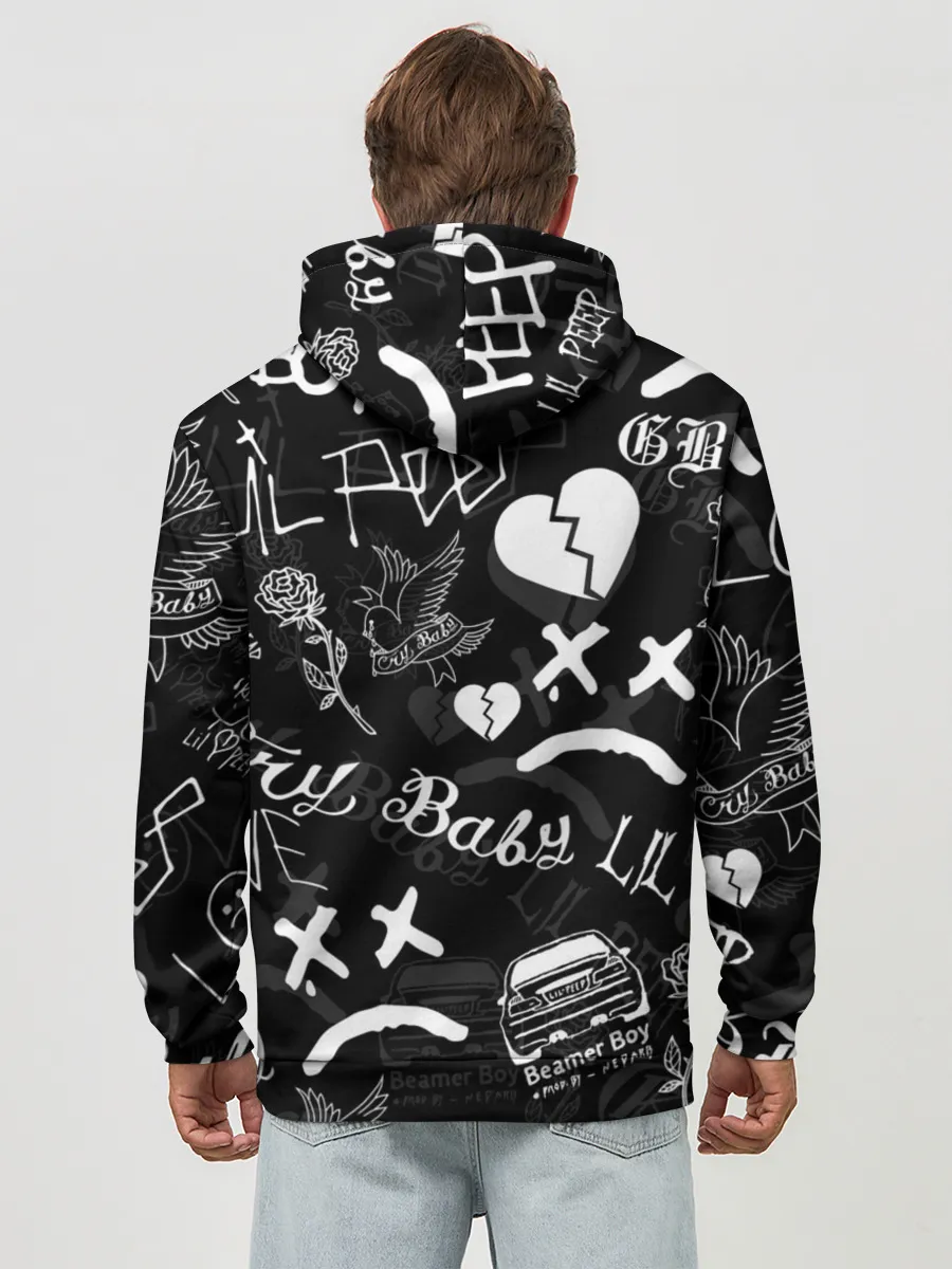 Худи мужской база хлопок / LIL PEEP