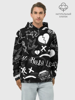 Худи мужской база хлопок / LIL PEEP