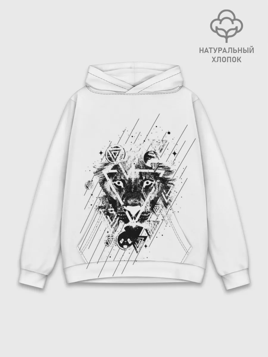 Худи мужской база хлопок / Лев
