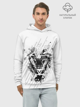 Худи мужской база хлопок / Лев