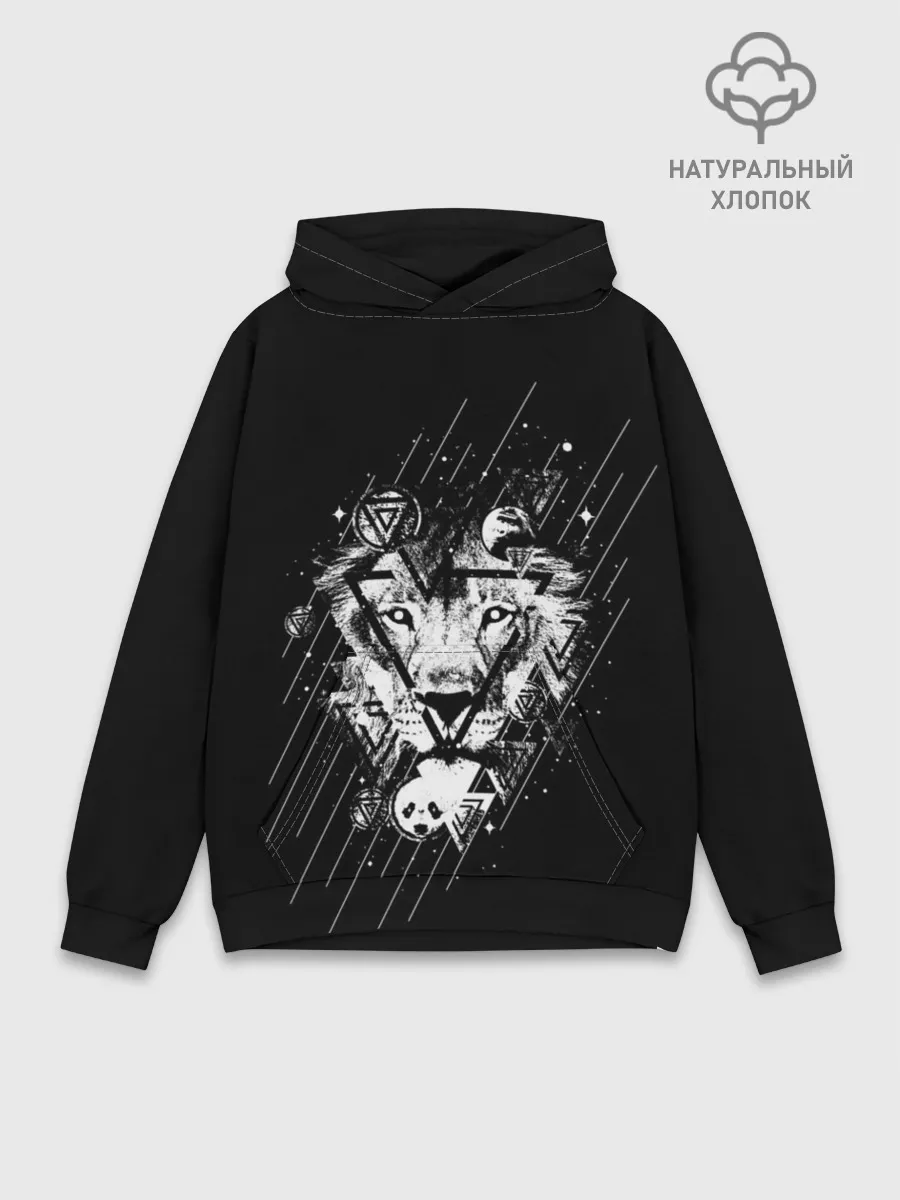Худи мужской база хлопок / Лев