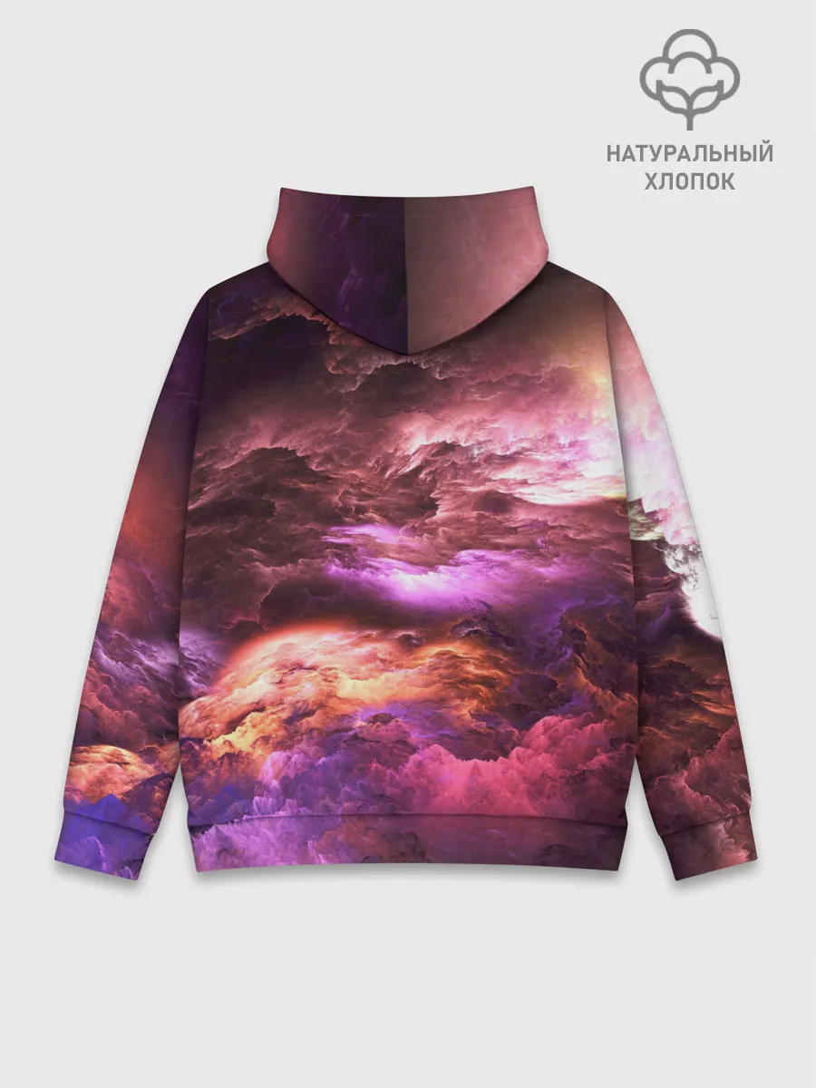 Худи мужской база хлопок / закат абстракция