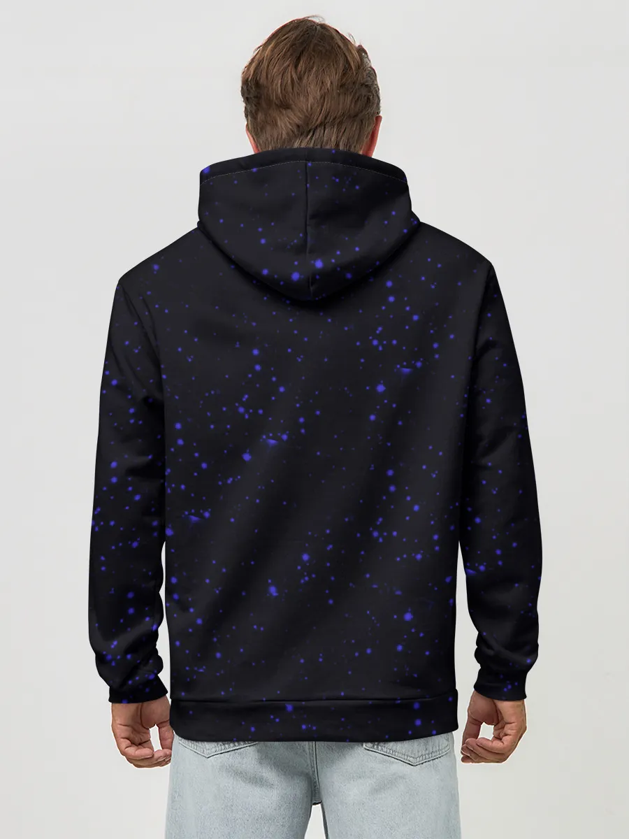 Худи мужской база хлопок / Бабочки в космосе