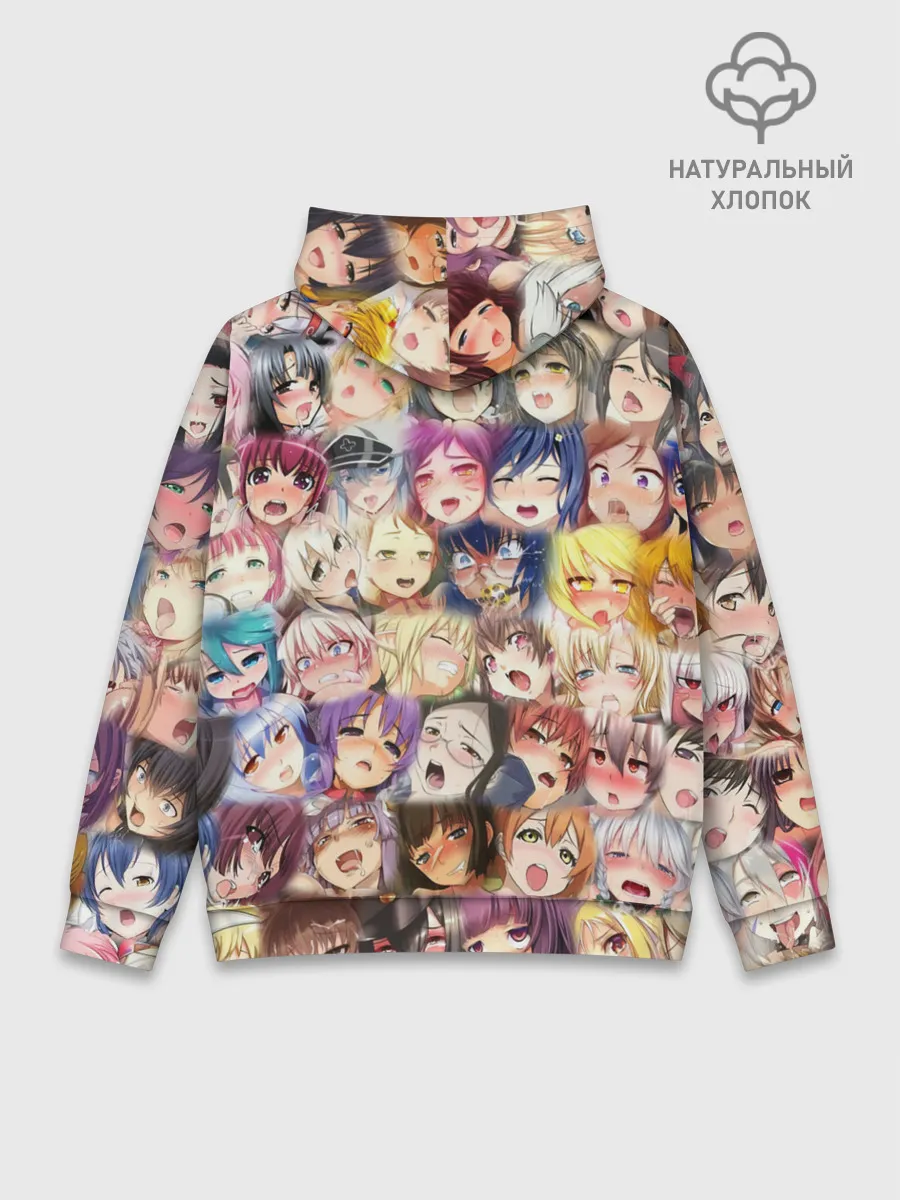 Худи мужской база хлопок / MANY FACES OF AHEGAO! color