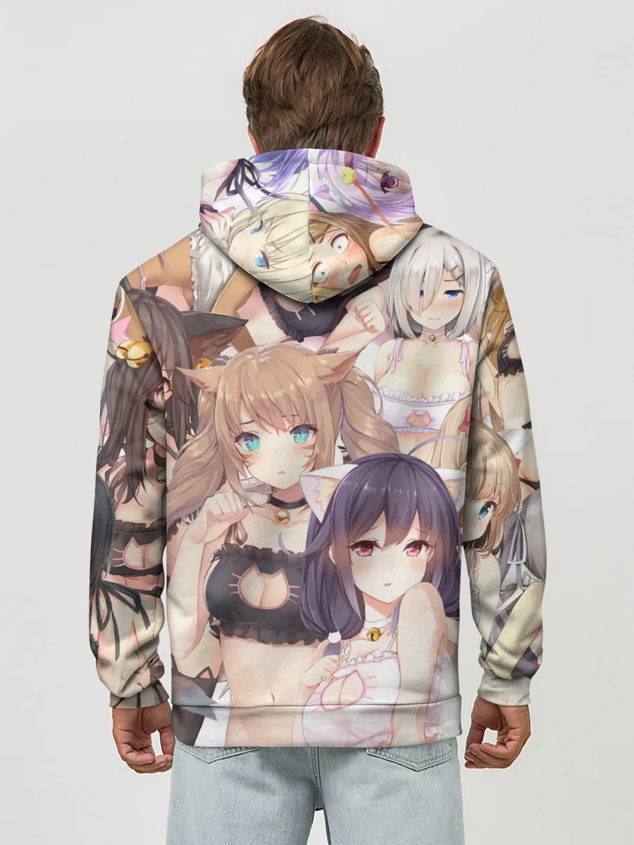 Худи мужской база хлопок / Девушки в купальниках