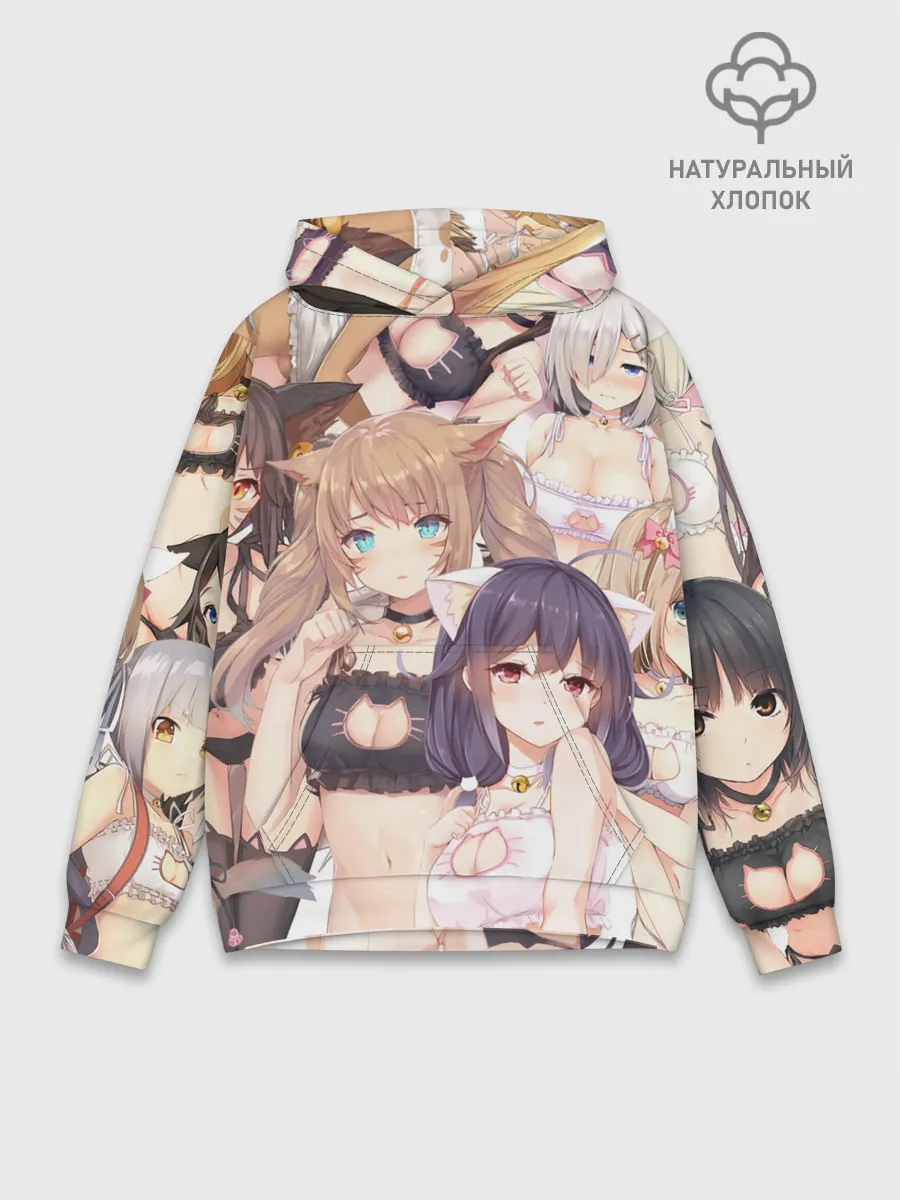 Худи мужской база хлопок / Девушки в купальниках