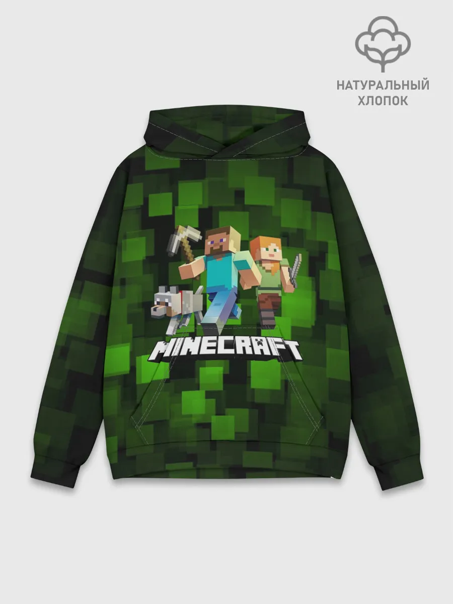Худи мужской база хлопок / Minecraft / Майнкрафт