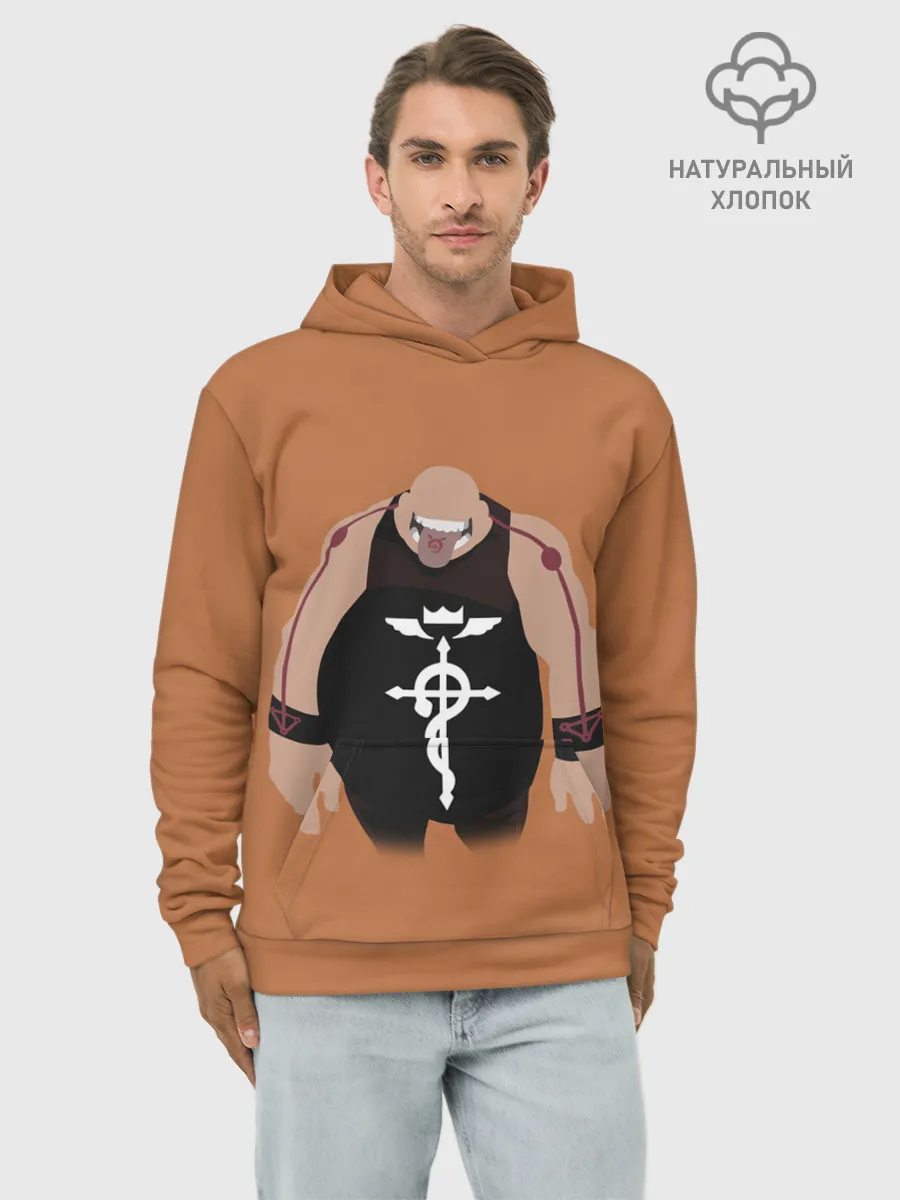 Худи мужской база хлопок / Стальной алхимик