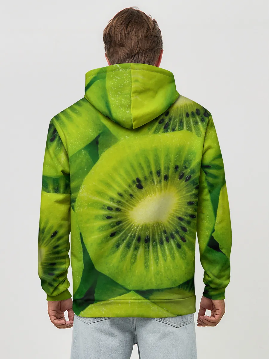 Худи мужской база хлопок / Зеленый киви