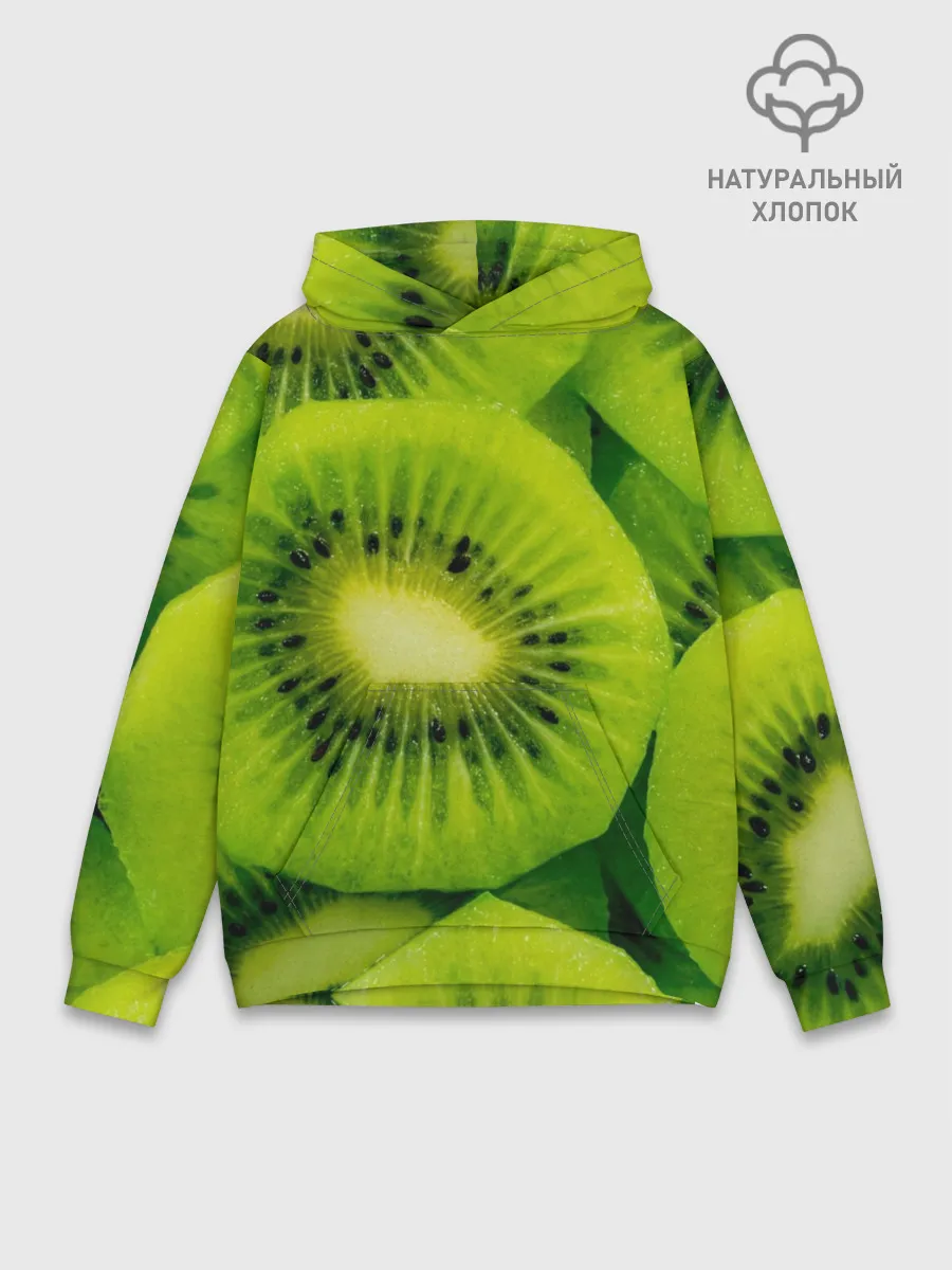 Худи мужской база хлопок / Зеленый киви