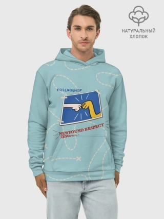 Худи мужской база хлопок / Friendship. Adventure time