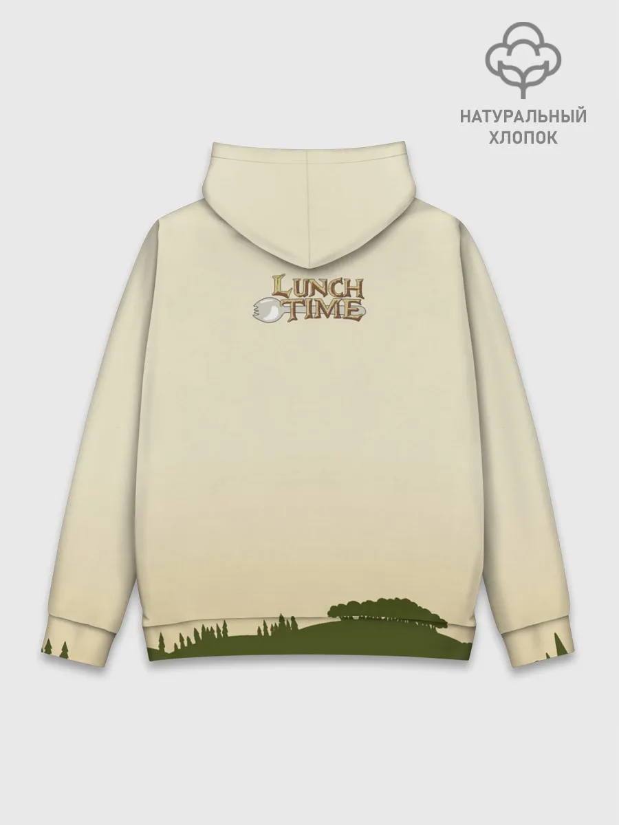 Худи мужской база хлопок / Lunch time