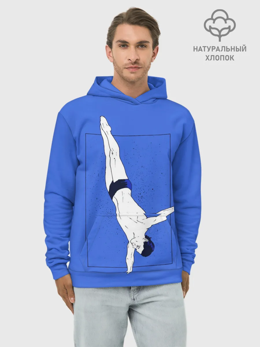 Худи мужской база хлопок / Dive