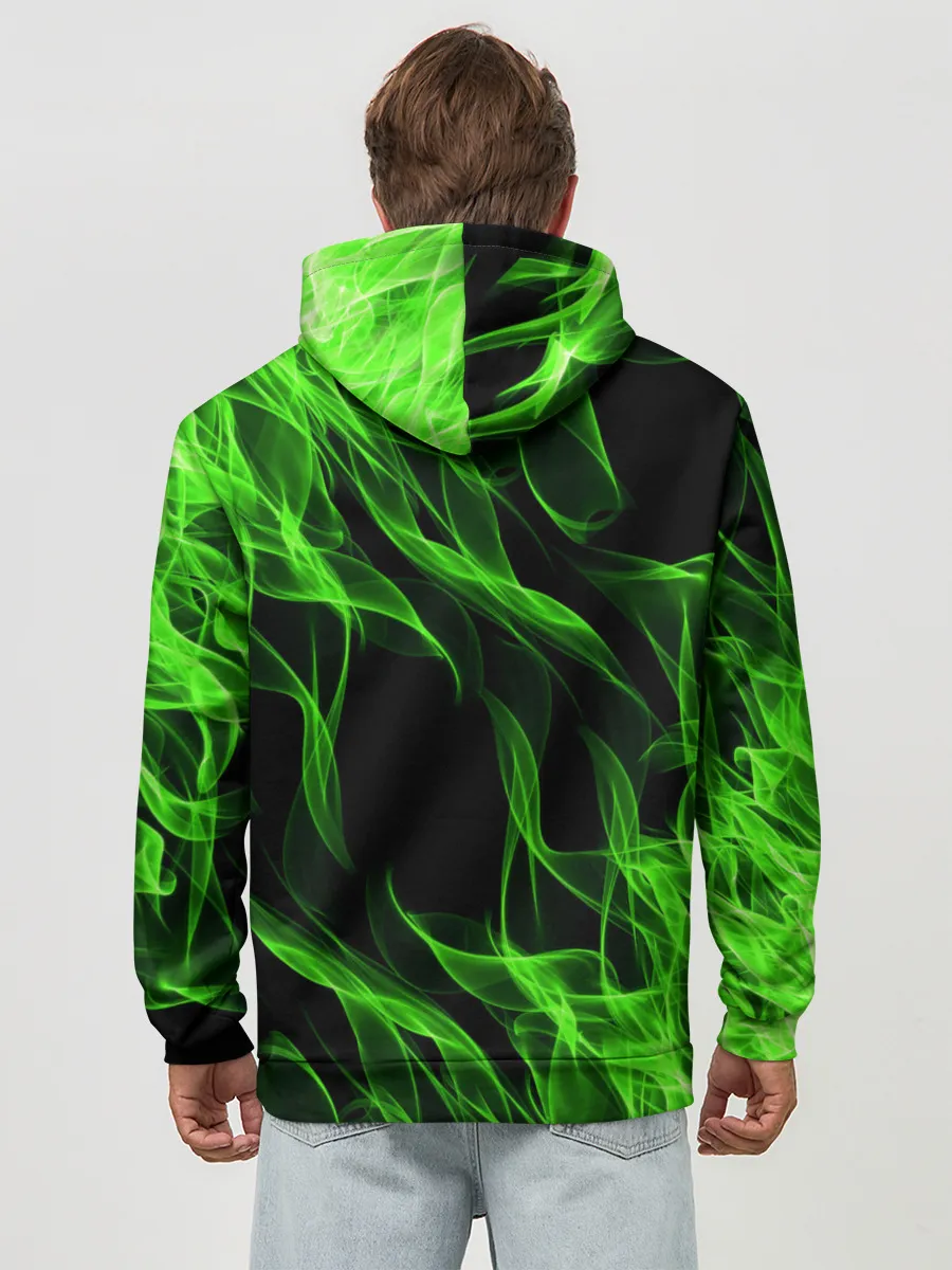 Худи мужской база хлопок / TOXIC FLAME