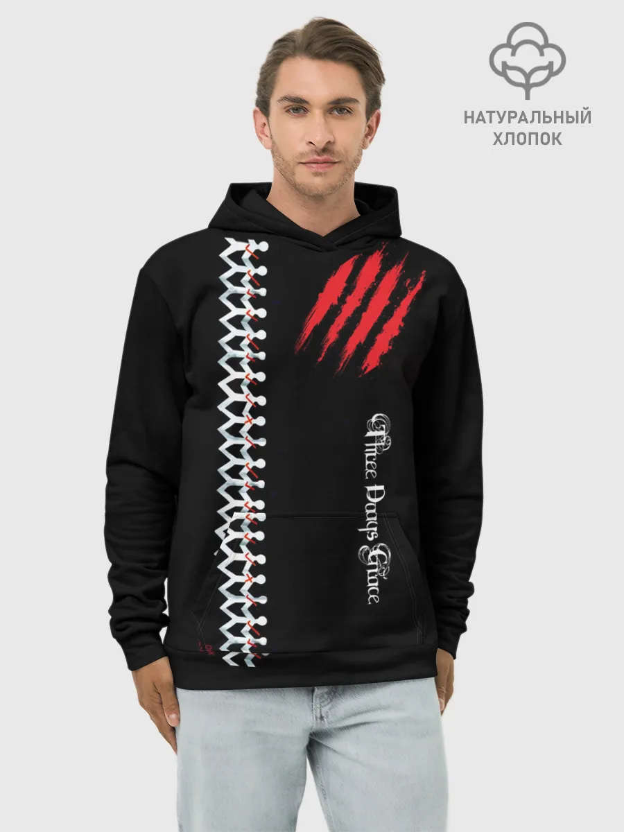 Худи мужской база хлопок / Three Days Grace