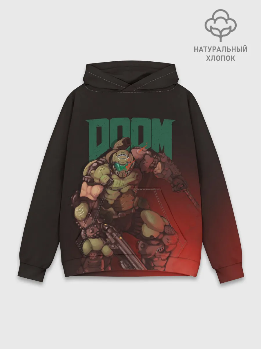 Худи мужской база хлопок / Doom
