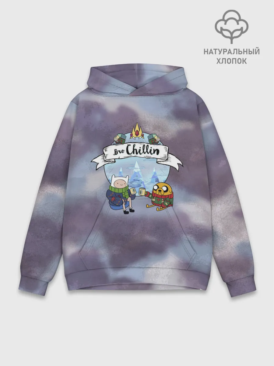 Худи мужской база хлопок / Фин и Джейк