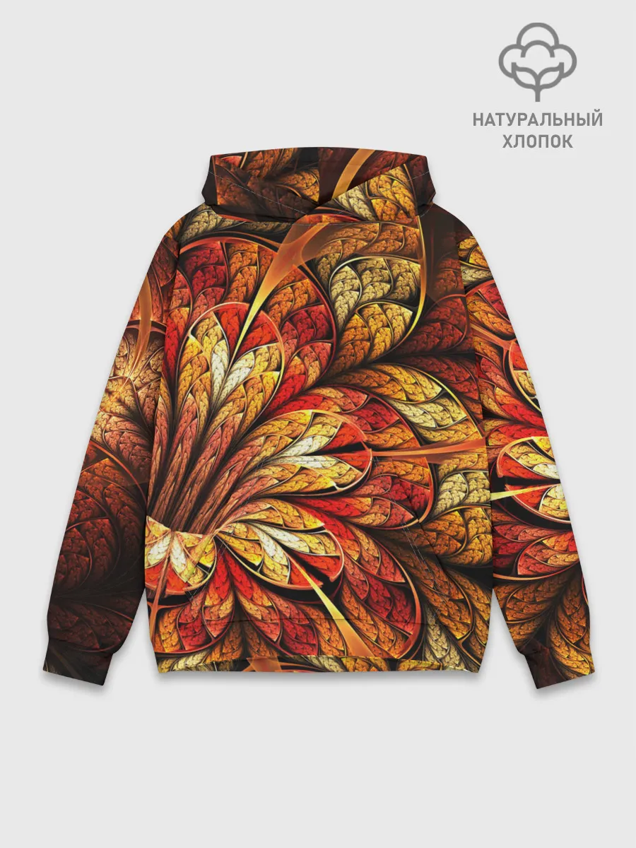Худи мужской база хлопок / ФРАКТАЛЬНЫЙ УЗОР