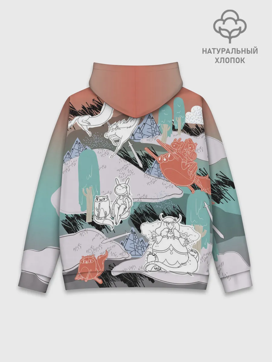 Худи мужской база хлопок / Время Приключений